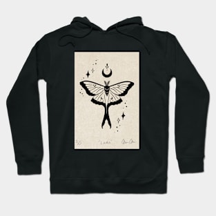 Luna Moth Lino Print Hoodie